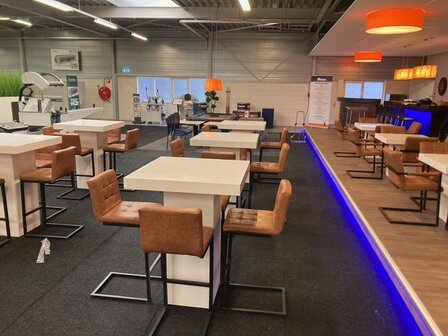 Statafel hoogglans wit