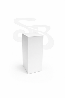 Plantenzuil hoogglans wit hoog