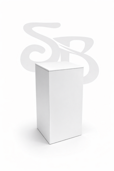 Plantenzuil hoogglans wit laag