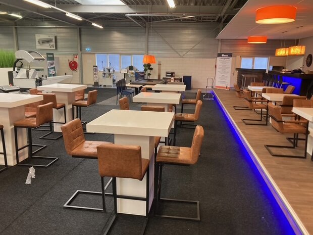 Statafel hoogglans wit