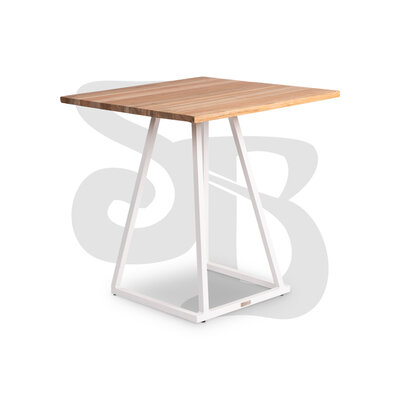 Terrastafel Design wit/hout
