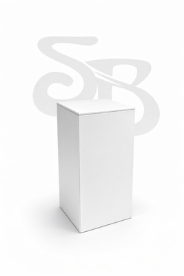 Plantenzuil hoogglans wit laag